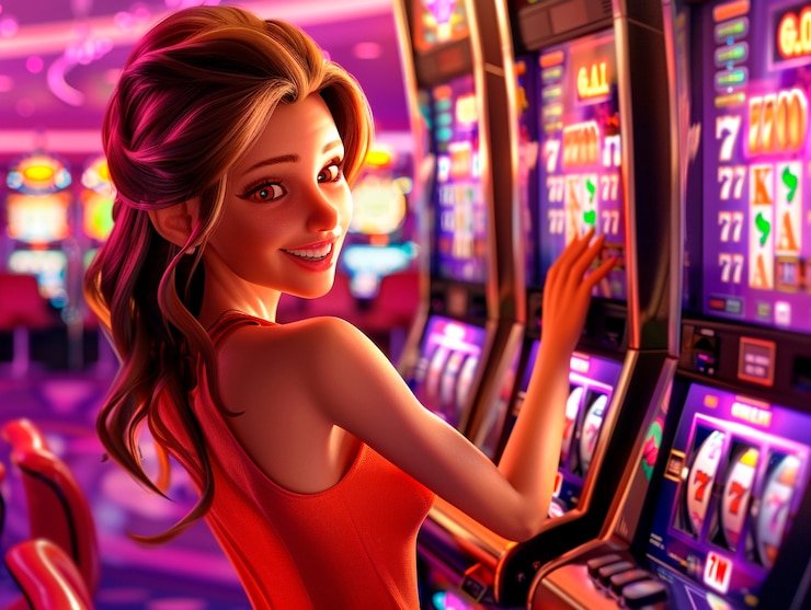 Lucky Neko reel interface showing symbols and payline layout on rambo77 platform
